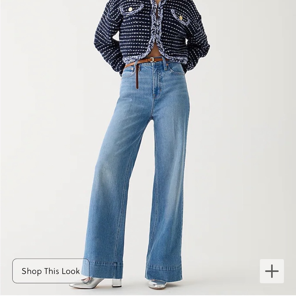J Crew Denim Trouser in Chambray Wash - size 27